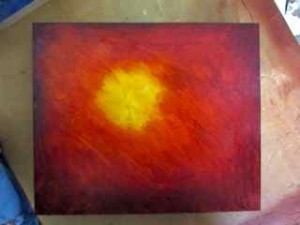 Pigment stick painting